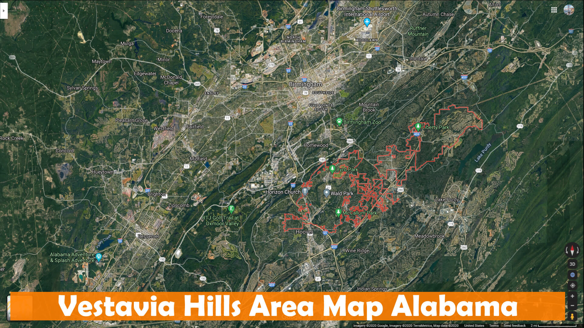Vestavia Hills Zone Carte Alabama